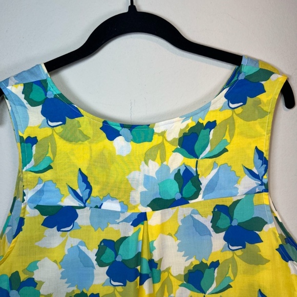 Draper James RSVP Womens Button Side Floral Tank Top Yellow Lightweight Sz Large - Picture 10 of 15
